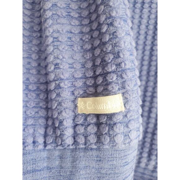 Columbia Womens Purple Waffle Texture Pullover Kangaroo Pocket Medium - Picture 3 of 9